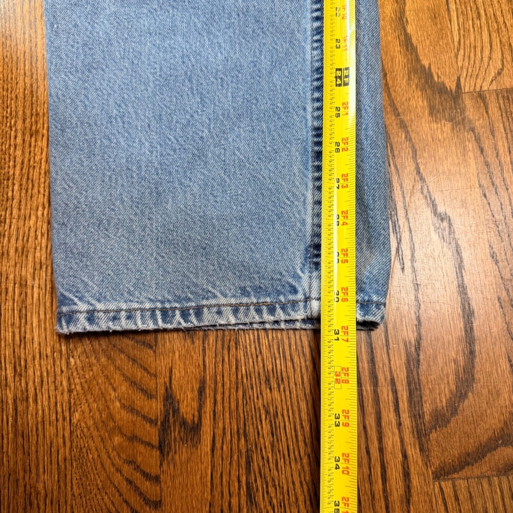 Levi SilverTab Straight Relaxed Jeans Vintage 1998 Made in USA 36x32 Light Wash - Picture 10 of 13